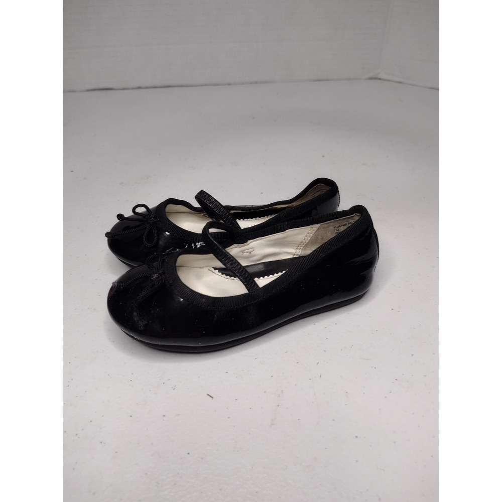 Kids Nordstrom Black Patent Leather Mary Jane Ballet Flats Shoes Toddler Size 7